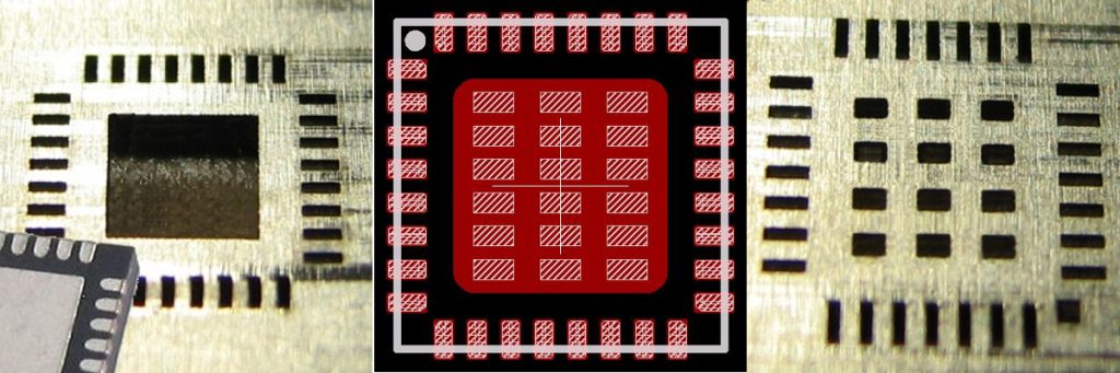 QFN Stencil patterns